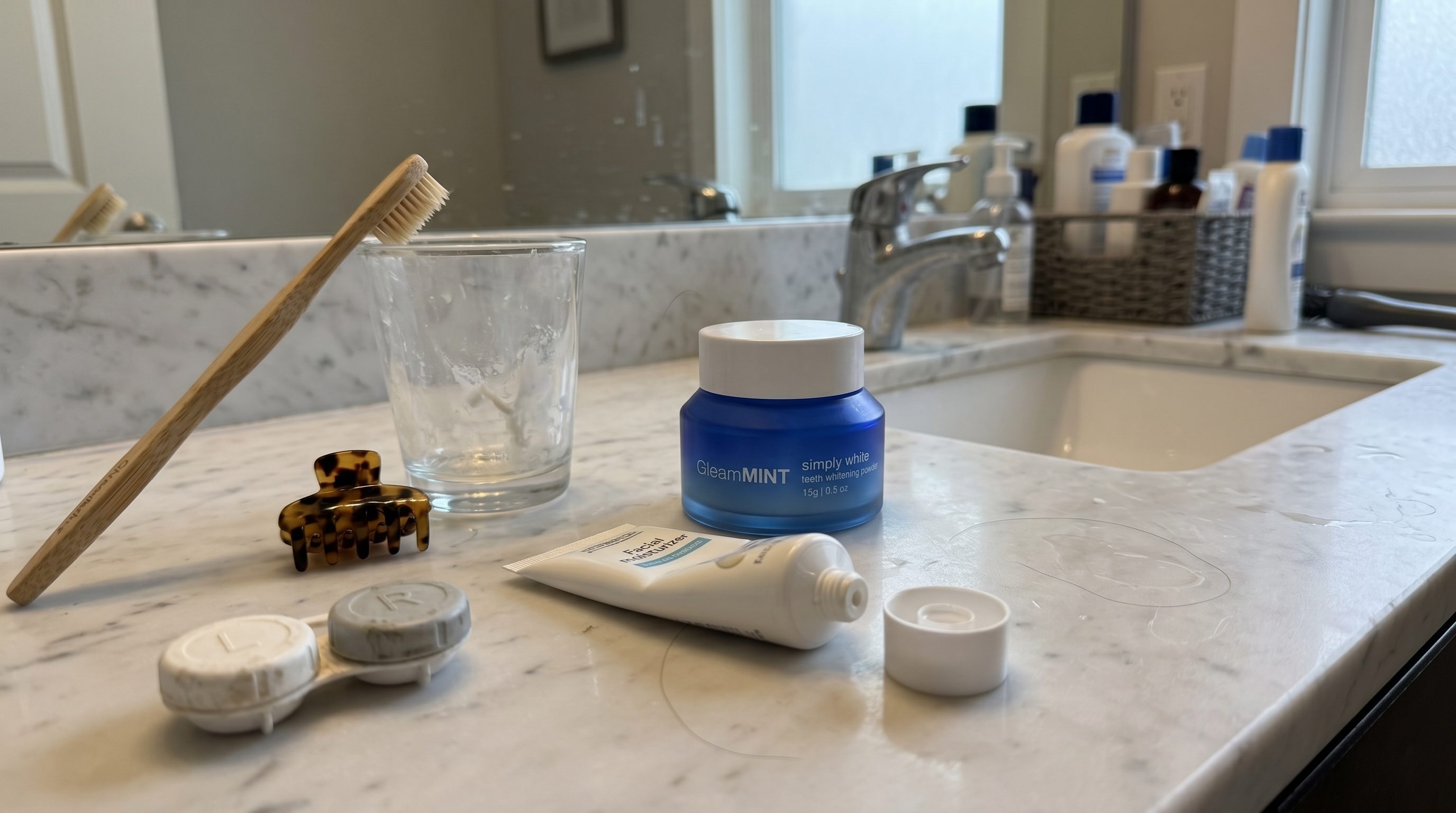 Day zero. The jar on my bathroom counter.
